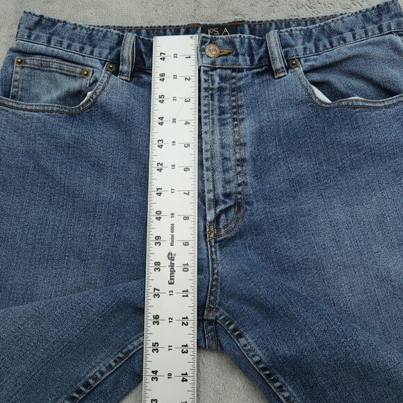 Jos A Bank Traveler Jeans Mens Size 34x29 Blue Relaxed Straight Flex Denim Pants - Picture 14 of 15